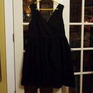 Torrid black strappy swing dress empire waist 18